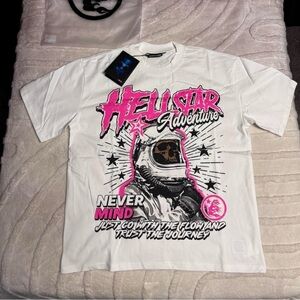 White and Pink Hellstar Adventure Medium T